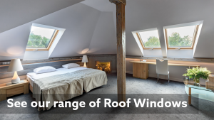 Roof windows in bedroom